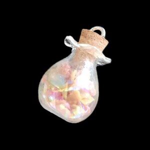 NEW Mini Soap Rose Petal Handmade Moisturizing Hand Wash Bottle Pendant Charm